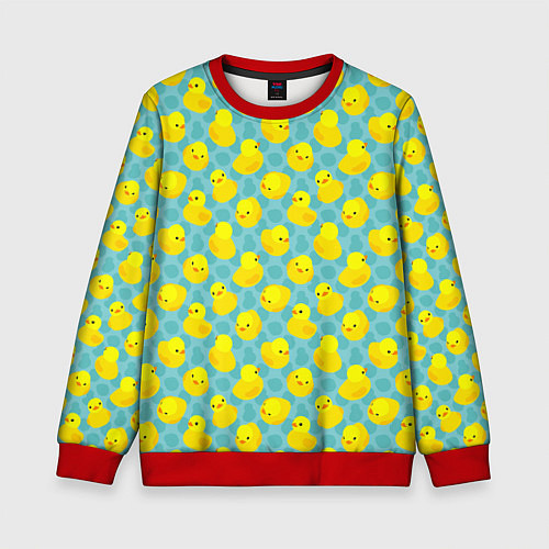 Детский свитшот Уточка / 3D-Красный – фото 1