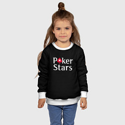 Свитшот детский Poker Stars, цвет: 3D-белый — фото 2