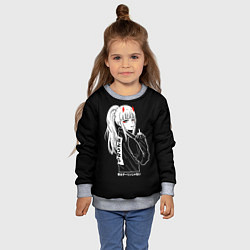 Свитшот детский Зеро Ту показывает палец, цвет: 3D-меланж — фото 2