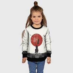 Свитшот детский Самурай на коне, цвет: 3D-черный — фото 2