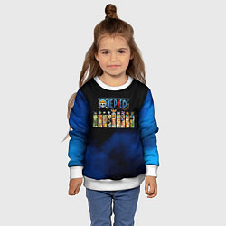 Свитшот детский Пират Соломенной Шляпы One Piece, цвет: 3D-белый — фото 2