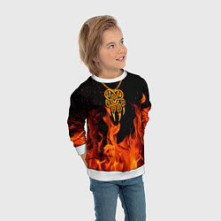 Свитшот детский ПЕЧАТЬ ВЕЛЕСА КУЛОН, цвет: 3D-белый — фото 2