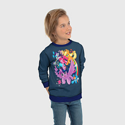 Свитшот детский Пони тим, цвет: 3D-синий — фото 2