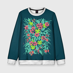 Свитшот детский SV flowers, цвет: 3D-белый