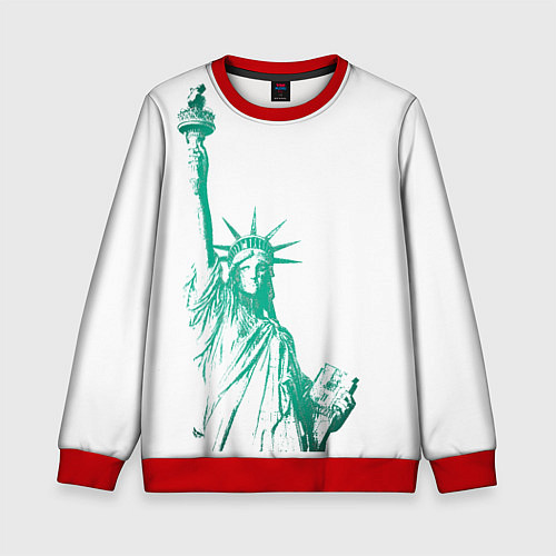 Детский свитшот Статуя Свободы / 3D-Красный – фото 1