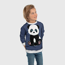 Свитшот детский Милая Панда Sweet Panda, цвет: 3D-белый — фото 2