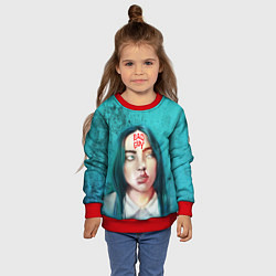 Свитшот детский BAD GUY BILLIE EILISH Z, цвет: 3D-красный — фото 2