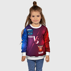 Свитшот детский Автоботы против Десептиконов, цвет: 3D-белый — фото 2