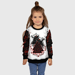 Свитшот детский VALKNUT RUNES Z, цвет: 3D-черный — фото 2