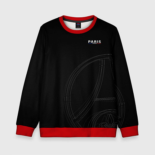 Детский свитшот PSG Core Big Logo Black New 202223 / 3D-Красный – фото 1