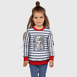 Свитшот детский Иллюстрация Кукла Блайз, цвет: 3D-красный — фото 2
