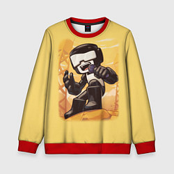 Свитшот детский Танкист Tankman, цвет: 3D-красный