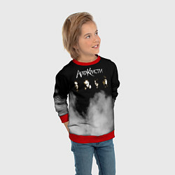 Свитшот детский Агата Кристи группа, цвет: 3D-красный — фото 2