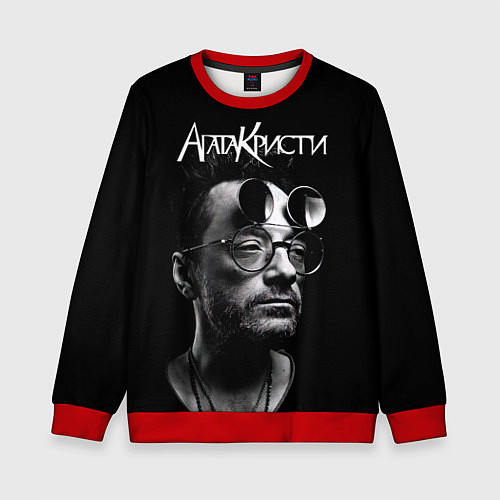 Детский свитшот Агата Кристи Глеб Самойлов / 3D-Красный – фото 1
