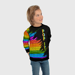 Свитшот детский ИГРУШКА POP it ПОП-ИТ, цвет: 3D-черный — фото 2