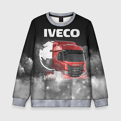 Детский свитшот Iveco truck / 3D-Меланж – фото 1