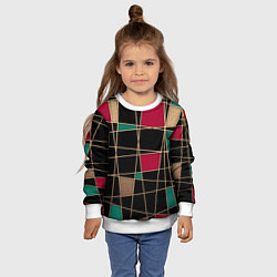 Свитшот детский Модный абстрактный узор, цвет: 3D-белый — фото 2