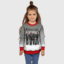 Свитшот детский Кукрыниксы рок группа, цвет: 3D-красный — фото 2