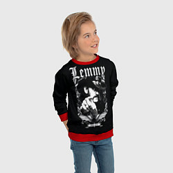 Свитшот детский RIP Lemmy, цвет: 3D-красный — фото 2