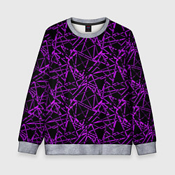 Детский свитшот Фиолетово-черный абстрактный узор