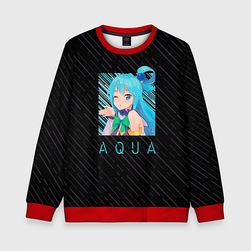 Детский свитшот Аква Aqua Коносуба KonoSuba / 3D-Красный – фото 1