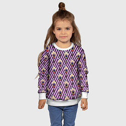 Свитшот детский ICE SCREAM розовый паттерн, цвет: 3D-белый — фото 2