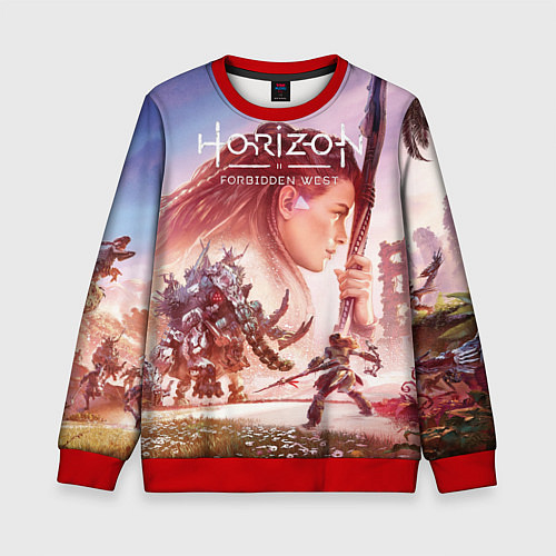 Детский свитшот Элой Horizon Forbidden West DE / 3D-Красный – фото 1