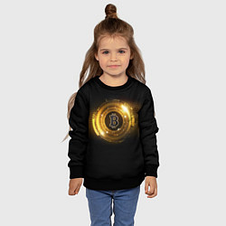 Свитшот детский BITCOIN КРИПТОВАЛЮТА, цвет: 3D-черный — фото 2