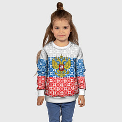 Свитшот детский Россия Алатырь, цвет: 3D-белый — фото 2