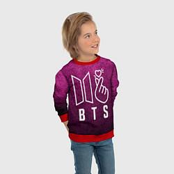Свитшот детский BTS БТС K-Heart Z, цвет: 3D-красный — фото 2