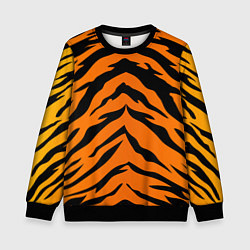 Свитшот детский Шкура тигра, цвет: 3D-черный