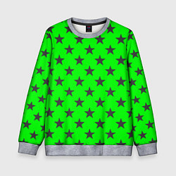 Свитшот детский Звездный фон зеленый, цвет: 3D-меланж