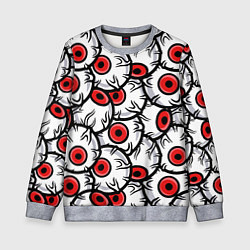 Свитшот детский HALLOWEEN EYES ХЕЛЛОУИН ГЛАЗА, цвет: 3D-меланж