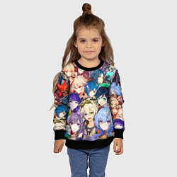Свитшот детский Genshin Impact - персонажи, цвет: 3D-черный — фото 2