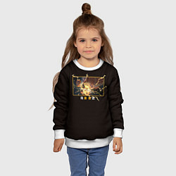 Свитшот детский Зинуцу Агацума входит в режим боя, цвет: 3D-белый — фото 2