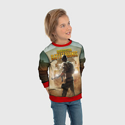 Свитшот детский PUBG СОЛДАТ В ШЛЕМЕ ПАБГ, цвет: 3D-красный — фото 2