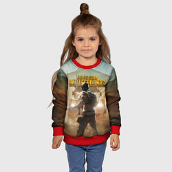 Свитшот детский PUBG СОЛДАТ В ШЛЕМЕ ПАБГ, цвет: 3D-красный — фото 2