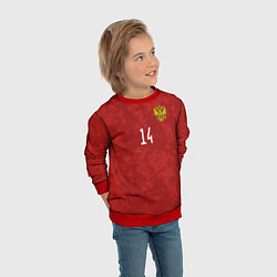 Свитшот детский Джикия, форма сборной России, цвет: 3D-красный — фото 2