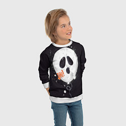 Свитшот детский Шарик-пугайка черный, полиэстер, цвет: 3D-белый — фото 2