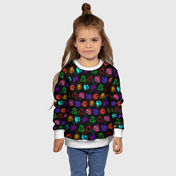 Свитшот детский 7 СМЕРТНЫХ ГРЕХОВ АНИМЕ , ПАТТЕРН СИМВОЛЫ В ЦВЕТЕ, цвет: 3D-белый — фото 2