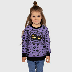 Свитшот детский Хэллоуин 2021 Halloween 2021, цвет: 3D-черный — фото 2