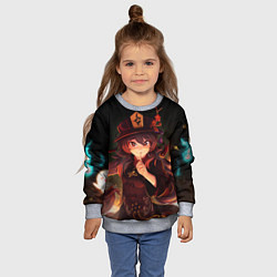 Свитшот детский Hu Tao GENSHIN IMPACT, цвет: 3D-меланж — фото 2