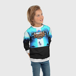 Свитшот детский MOBILE LEGENDS BANG BANG МОБА ЛЕГЕНДС, цвет: 3D-белый — фото 2