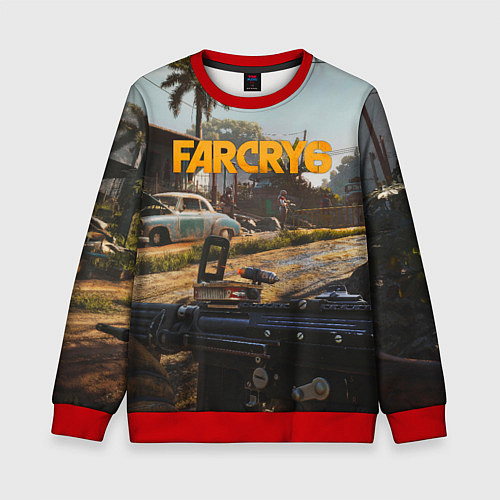 Детский свитшот Far Cry 6 game art / 3D-Красный – фото 1