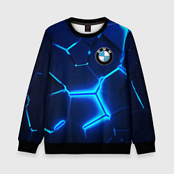 Свитшот детский BMW LOGO 3Д ПЛИТЫ ГЕОМЕТРИЯ, цвет: 3D-черный