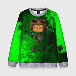 Свитшот детский Psychonauts 2 Распутин, цвет: 3D-меланж