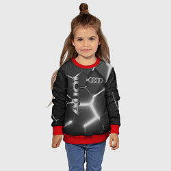 Свитшот детский AUDI GREY 3D ПЛИТЫ, цвет: 3D-красный — фото 2