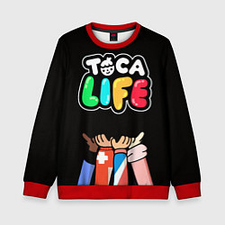 Свитшот детский Toca Life: Friends, цвет: 3D-красный