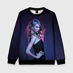 Свитшот детский Игривая Тейлор, цвет: 3D-черный