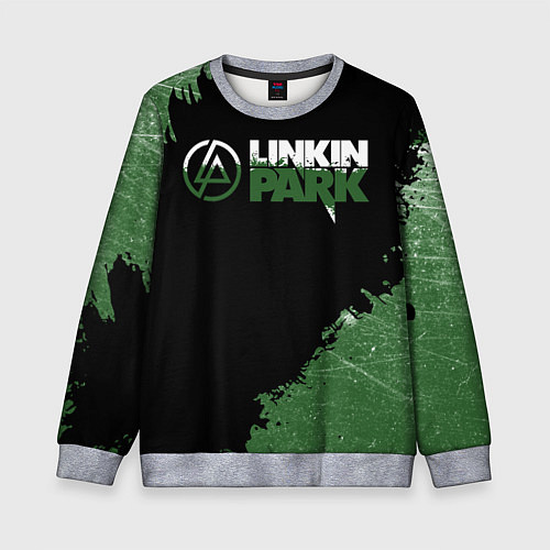 Детский свитшот Линкин Парк в стиле Гранж Linkin Park / 3D-Меланж – фото 1